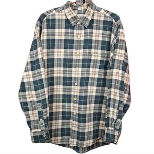 J. Crew vintage mens plaid flannel shirt size Medium